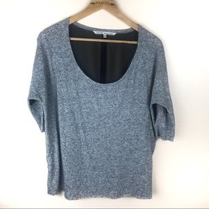 Rachel Roy | Sheer Back Short Sleeve Shirt